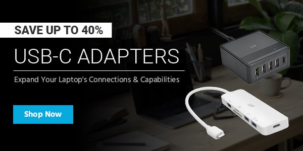 USB-C Adapters Expand Your Laptop's Connections & Capabilities Save up to 50% Shop Now