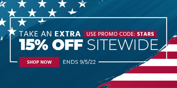 Take an extra 15% off sitewide Use promo code: STARS Ends 9/5/22 Shop Now>