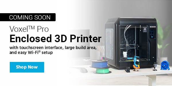 NEW (tag) VoxelTM Pro Enclosed 3D Printer with touchscreen interface, large build area, and easy Wi-Fi® setup Shop Now