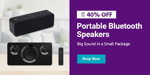 Portable Bluetooth Speakers Up to 40% off Big Sound in a Small Package Shop Now