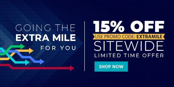 Going the Extra Mile for You 15% off Sitewide Use promo code: EXTRAMILE Limited Time Offer Shop Now