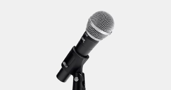 Stage Right by Monoprice DM20 Dynamic Unidirectional Handheld Vocal Microphone with Carrying Bag and Mic Clip