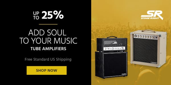 Stage Right (logo) Add Soul To Your Music Tube Amplifiers Up to 25% off Free Standard US Shipping Shop now