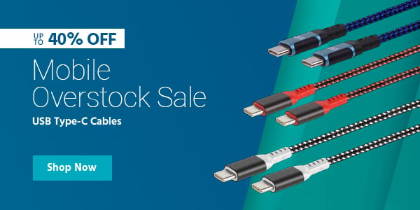 Up to 40% off Mobile Overstock Sale USB Type-C Cables Shop Now