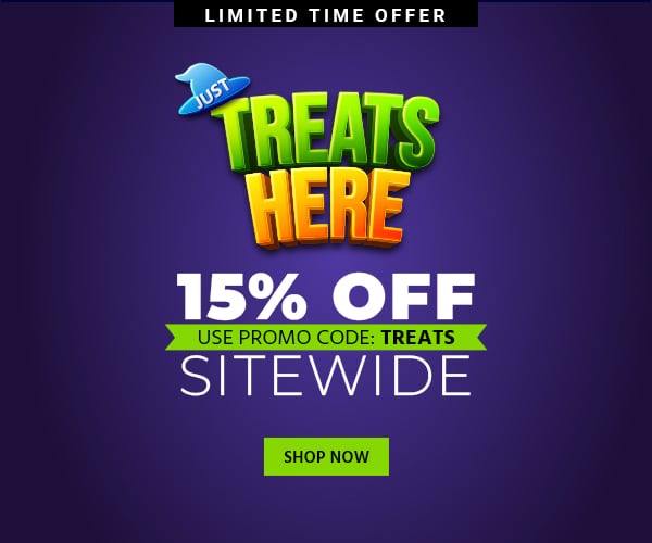 Just Treats Here 15% off Sitewide Use promo code: TREATS This Weekend Only Shop Now