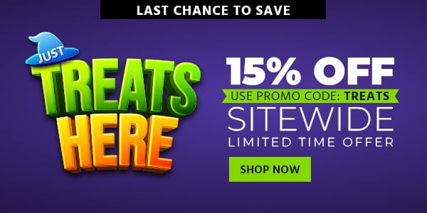 Just Treats Here 15% off Sitewide Use promo code: TREATS This Weekend Only Shop Now