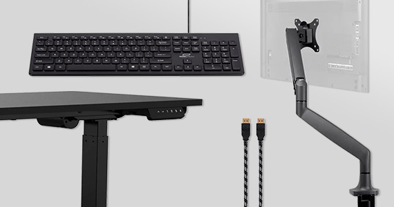 "Office Essentials Up to 85% off Sit-Stand Desks | Adapters | Desk Accessories | & More Shop Now"