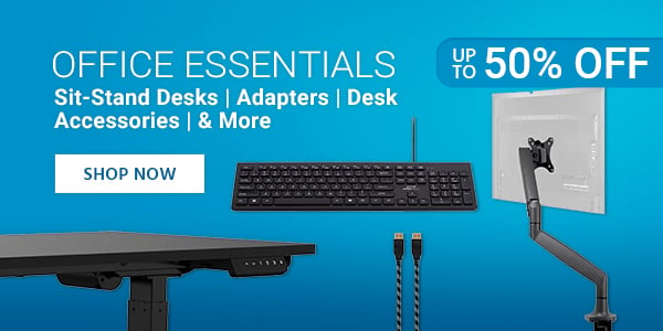 Office Essentials Up to 85% off Sit-Stand Desks | Adapters | Desk Accessories | & More Shop Now