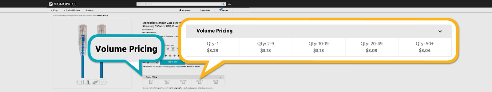 Full Volume Pricing Product Page