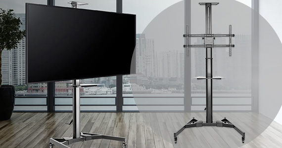 "Commercial Series Premium Mobile TV Cart Premium mobile, tilting mount with media shelf for most TVs from 37"" to 70"" 119.99 (20% OFF) Backed by a Lifetime Warranty Shop Now"