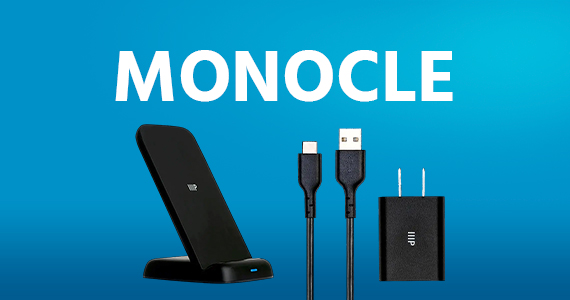 "The Monocle. & More One Day. One Deal Wireless Charger  Qi-Certified 15W Fast Wireless Charging Stand with QC3.0 AC Adapter for iPhone  $17.99 + Free Standard US Shipping (40% OFF) (tag) Ends 1/31/23
