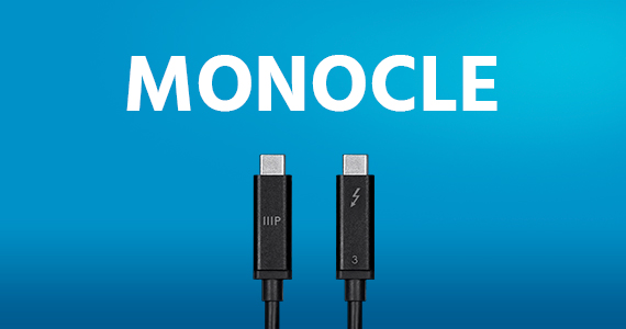 "The Monocle. & More One Day. One Deal Thunderbolt 3 (40 Gbps) USB-C Cable, 100W, 2.0m  $38.99 + Free Standard US Shipping (35% OFF) (tag) Ends 2/6/23 While Supplies Last"
