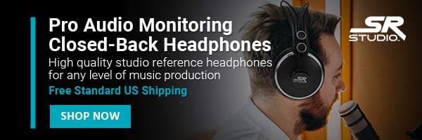 SR Studio (logo) Pro Audio Monitoring Closed‑Back Headphones High quality studio reference headphones for any level of music production Free Standard US Shipping Shop Now