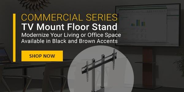 Commercial Series TV Mount Floor Stand Modernize Your Living or Office Space Available in Black and Brown Accents Shop Now