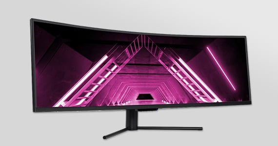 Dark Matter by Monoprice 49in Curved Gaming Monitor - 32:9, 1800R, 5120x1440p, DQHD, 120Hz, Adaptive Sync, VA