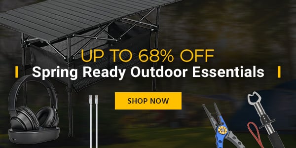 Spring Ready Outdoor Essentials Up to 68% off Shop Now