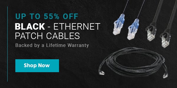 Up to 55% OFF Black Ethernet Patch Cables