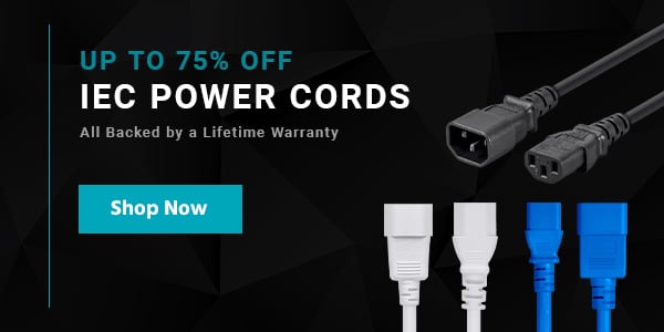 IEC Power Cords Up to 75% OFF