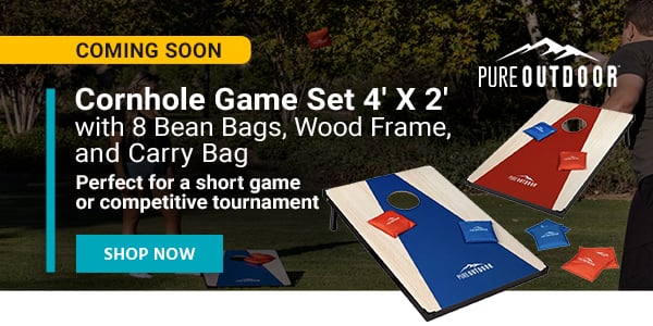 Pure Outdoor by Monoprice Wood Cornhole Outdoor Game with Carry Case