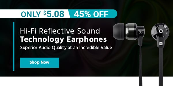 Hi-Fi Reflective Sound Technology Earphones Superior Audio Quality at an Incredible Value Only $5.08 (45% OFF) (tag) Shop Now