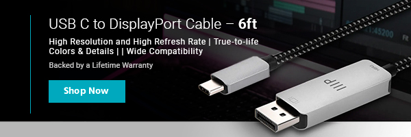 USBC to DisplayPort Cable  6ft High Resolution and High Refresh Rate | True-to-life Colors & Details | | Wide Compatibility Backed by a Lifetime Warranty Shop Now