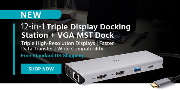 12in1 Triple Display Docking Station + VGA MST Dock Triple High-Resolution Displays | Faster Data Transfer | Wide Compatibility Free Standard US Shipping Shop Now