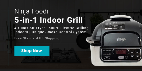 Ninja Foodi 5-in-1 Indoor Grill 4-Quart Air Fryer | 500°F Electric Grilling Indoors | Unique Smoke Control System Free Standard US Shipping Shop Now