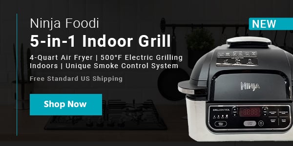 Ninja Foodi 5-in-1 Indoor Grill 4-Quart Air Fryer | 500F Electric Grilling Indoors | Unique Smoke Control System Free Standard US Shipping Shop Now