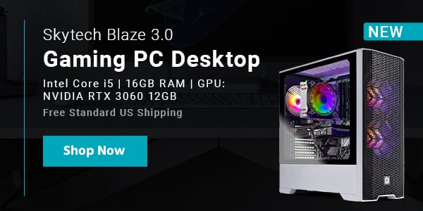 Skytech Blaze 3.0 Gaming PC Desktop Intel Core i5 | 16GB RAM | GPU: NVIDIA RTX 3060 12GB Free Standard US Shipping Shop Now