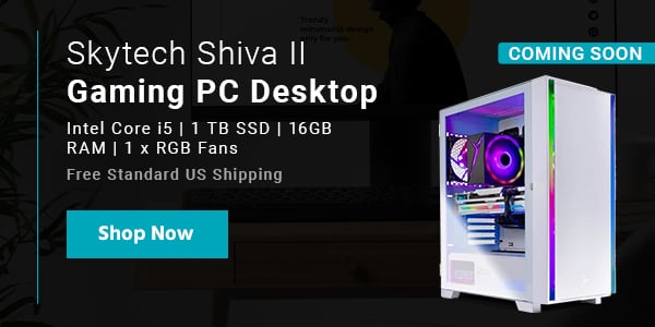 Skytech Shiva II Gaming PC Desktop Intel Core i5 | 1 TB SSD | 16GB RAM | 1 x RGB Fans Free Standard US Shipping Shop Now