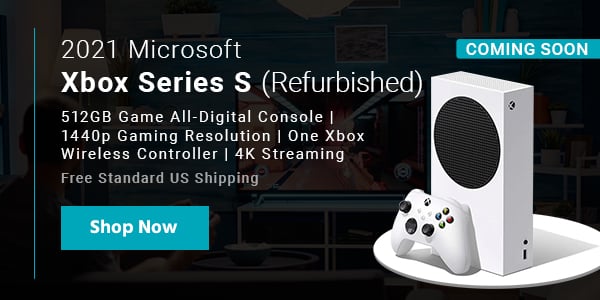 2021 Microsoft Xbox Series 512GB Game All-Digital Console | 1440p Gaming Resolution | One Xbox Wireless Controller | 4K Streaming (Refurbished) Free Standard US Shipping Shop Now