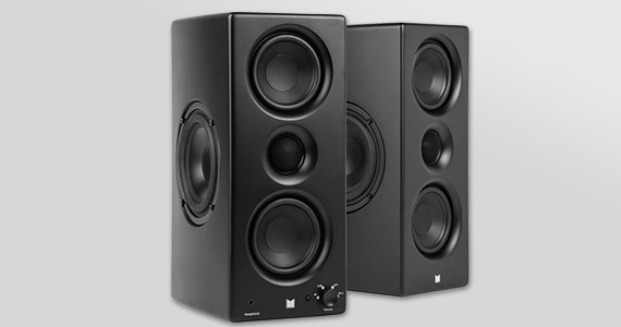 Monolith (logo) Monolith™ MTM 100 Watt Bluetooth aptX HD Powered Desktop Speakers Deliver Stunning Audiophile Performance for your Desktop Free Standard US Shipping Only $449.99 ($50 OFF) (tag) Shop N