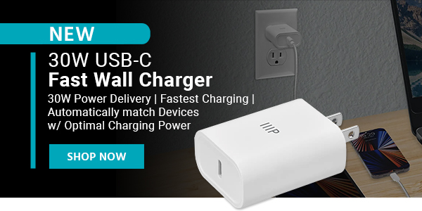 30W USB‑C Fast Wall Charger 30W Power Delivery | Fastest Charging | Automatically match Devices w/ Optimal Charging Power Shop Now