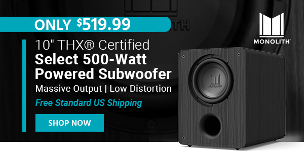 10" THX® Certified Select 500‑Watt Powered Subwoofer