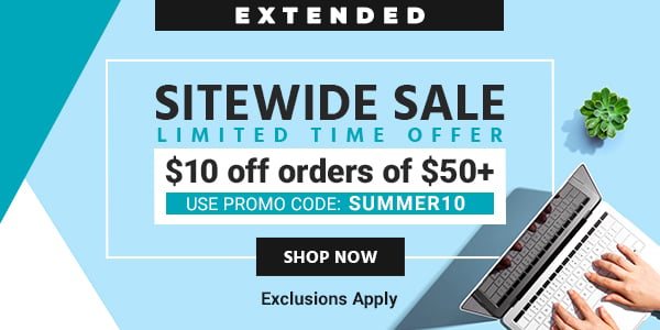 SITEWIDE SALE $10 OFF orders of $50+ Use promo code: SUMMER10 Limited Time Offer Exclusions Apply Shop Now