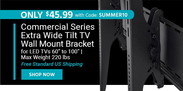 Commercial Series Extra Wide Tilt TV Wall Mount Bracket