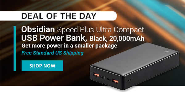 Obsidian Speed Plus Ultra Compact USB Power Bank