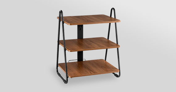 New (tag) MPM 3 Tiers Industrial Style Storage Rack With Built-in Cable Management | Supports up to 66 lbs. | Anti-Skid Design