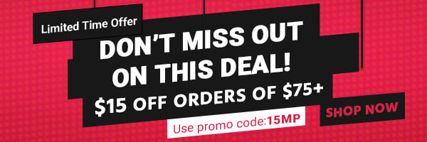 $15 OFF orders of $75+, with code: 15MP