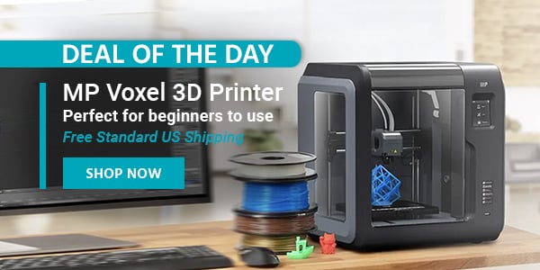 Deal of the Day MP Voxel 3D Printer Perfect for beginners to use Free Standard US Shipping Only $299.99 Shop Now