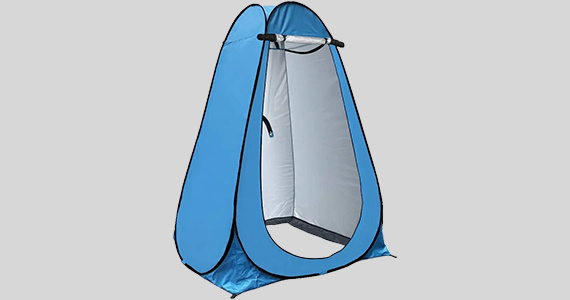 6FT Pop Up Privacy Tent Instant Shower Tent Portable Outdoor Rain Shelter, Tent for Camp Toilet, Dressing Changing Room with Carry Bag blue