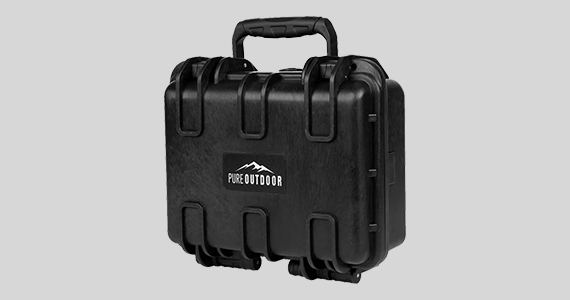 Pure Outdoor Weatherproof Hard Case w/ Customizable Foam, 11" x 8" x 5" | Free Shipping
