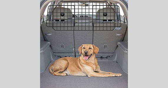 MPM Dog Car Barrier, Adjustable Large Pet Gate Divider, Cargo Area, Universal-Fit Heavy-Duty Wire Mesh Dog Guard, Safety Travel Car Accessories, for SUVs, Van, Vehicles, Truck Cargo  | Free  Shipping 