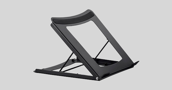 Workstream by Monoprice Adjustable Folding Laptop Stand, Steel