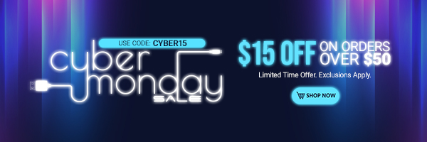 Cyber Monday Sale $15 OFF on orders of $50+ Use code: CYBER15 Limited Time Offer Exclusions Apply Shop Now
