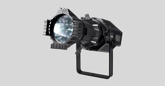 Stage Right by Monoprice 200W DMX COB LED Ellipsoidal Stage Light White 3200K 26-degree Spotlight