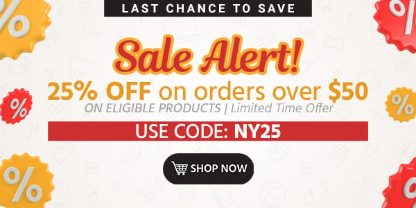 25% off orders $50+ on eligible products Use promo code: NY25