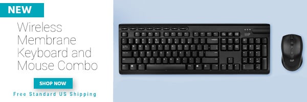 Wireless Membrane Keyboard and Mouse Combo