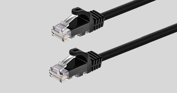 Monoprice Cat5e 14ft Black Patch Cable, UTP, 24AWG, 350MHz, Pure Bare Copper, Snagless RJ45, Flexboot Series Ethernet Cable