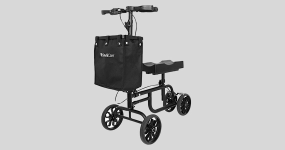 SevaCare by Monoprice Folding Knee Roller with Basket, Adjustable Seat and Handlebars, 350 Lbs Max Load